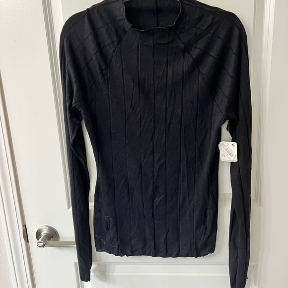 NWT Free People Black Long Sleeve Top One Size GORGEOUS! - Picture 7 of 7